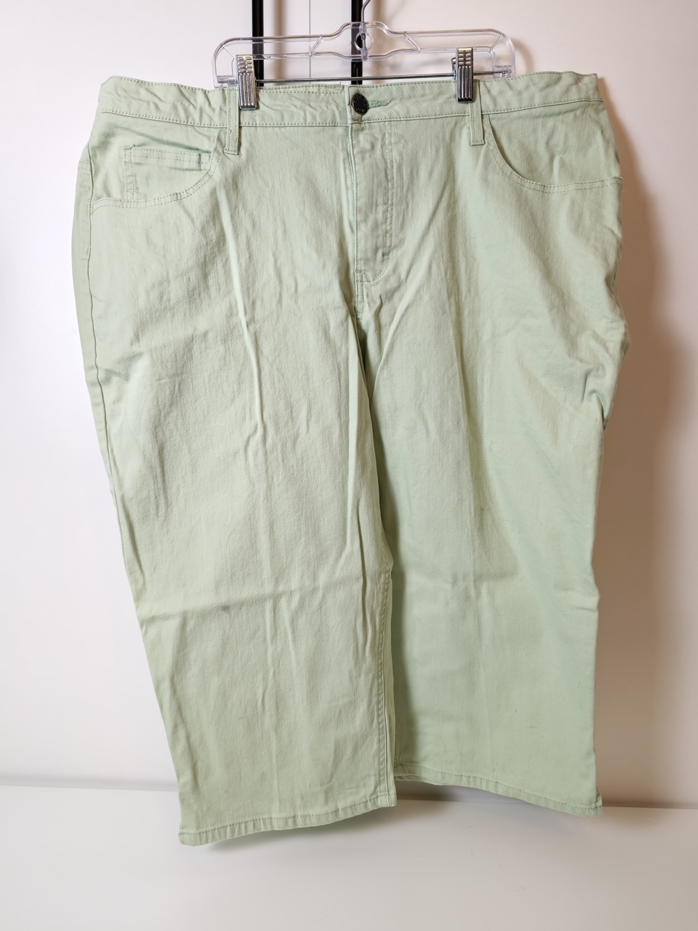 Riders by Lee Women Mint Green Capri Pants Slim Straight Leg 22W 15125E8